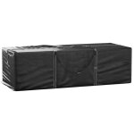 Vidaxl sac de rangement pour coussins de jardin noir 135x40x55 cm pe