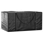 Vidaxl sac de rangement pour coussins de jardin noir 150x75x75 cm pe