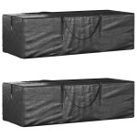 Vidaxl sacs de rangement pour sapin de no�l 2 pcs noir poly�thyl�ne