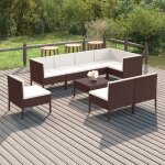 Vidaxl salon de jardin 11 pcs bois de pin massif gris Vidaxl salon de jardin 11 pcs bois de pin massif gris