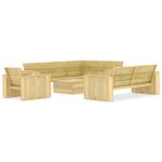 Vidaxl salon de jardin 4 pcs bois de pin impr�gn�
