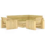 Vidaxl salon de jardin 4 pcs bois de pin impr�gn�