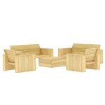 Vidaxl salon de jardin 5 pcs bois de pin impr�gn�