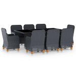 Vidaxl salon de jardin 6 pcs avec coussins gris clair r�sine tress�e