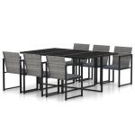 Vidaxl salon de jardin 6 pcs avec coussins noir r�sine tress�e