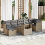 Vidaxl salon de jardin avec coussins 8 pcs beige résine tressée Vidaxl salon de jardin avec coussins 8 pcs beige résine tressée