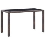 Vidaxl salon de jardin encastrable et coussins 5 pcs rotin marron