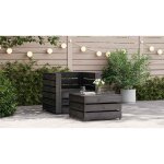 Vidaxl salon de jardin palette 2 pcs bois de pin impr�gn� de gris