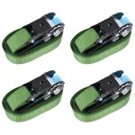 Vidaxl sangles d?arrimage  cliquet 4 pcs 800 dan 6 m vert