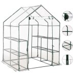 Vidaxl serre avec 8 etag�res 143x143x195 cm