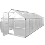 Vidaxl serre aluminium 481x250x195 cm 23, 44 m�