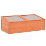 Serre en bois avec panneaux polycarbonate & couvercle de ventilation charnière 100x50x34 cm Serre en bois avec panneaux polycarbonate & couvercle de ventilation charnière 100x50x34 cm