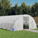 Vidaxl serre avec cadre en acier blanc 32 m 8x4x2 m