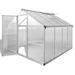Vidaxl serre renforc�e en aluminium avec cadre de base 6, 05 m