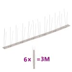 Vidaxl set de 6 lments anti - pigeons en acier inoxydable  2 piques
