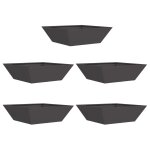 Vidaxl set de jardini�res en plastique noir 50 x 50 x 15 cm