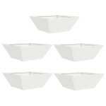 Vidaxl set de pots en plastique blanc plastique 40 x 40 x 15 cm