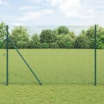 Vidaxl set de poteaux de cl�ture ensemble de 2 vert acier recouvert de pvc