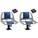 Vidaxl si�ges de bateau lot de 2 avec pi�destal pivotant � 360