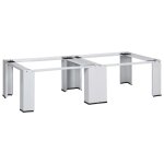 Vidaxl socle double pour lave - linge et sche - linge blanc