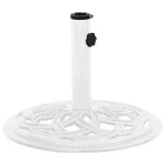 Vidaxl socle de parasol blanc 44x44x31 cm fonte