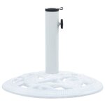 Vidaxl socle de parasol blanc 9 kg 40 cm fonte