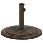 Vidaxl socle de parasol bronze 45x45x30 cm fonte