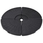 Vidaxl socle de parasol en forme d'éventail 4 pcs noir Vidaxl socle de parasol en forme d'éventail 4 pcs noir