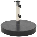 Vidaxl socle de parasol granite 28, 5 kg rond noir