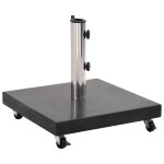 Vidaxl socle de parasol granite 30 kg carré noir Vidaxl socle de parasol granite 30 kg carré noir