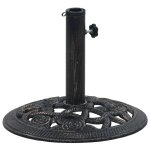 Vidaxl socle de parasol noir et bronze 9 kg 40 cm fonte