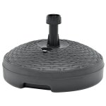 Vidaxl socle de parasol rempli de sable / d'eau 20 l plastique rotin