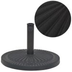 Vidaxl socle de parasol rsine rond noir 14 kg