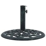 Vidaxl socle de parasol vert 9 kg 40 cm fonte