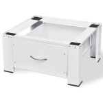 Vidaxl socle avec tiroir pour machine a laver blanc