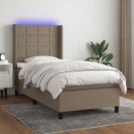 Vidaxl sommier tapissier avec matelas et led taupe 90x200 cm tissu Vidaxl sommier tapissier avec matelas et led taupe 90x200 cm tissu