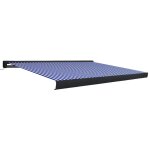 Vidaxl store a cassette motoris 400x300 cm bleu et blanc