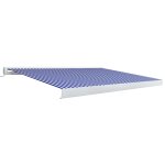 Vidaxl store a cassette motoris 450x300 cm bleu et blanc