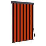 Vidaxl store roulant d'extrieur 120x250 cm orange et marron