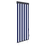 Vidaxl store roulant d'ext�rieur 60x250 cm bleu et blanc