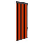 Vidaxl store roulant d'extrieur 60x250 cm orange et marron