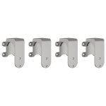 Vidaxl supports de drivation pour portes de grange 4 pcs rails plats