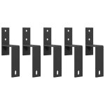 Vidaxl supports de drivation pour portes de grange 5 pcs rails plats