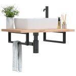 Vidaxl supports d'tagres pour lavabo 2 pcs noir rectangulaire acier