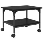 Vidaxl support d'imprimante ch�ne noir 50 x 40 x 38 cm