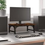 Vidaxl support de moniteur ch�ne fum� 37x23x14 cm bois d'ing�nierie