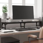 Vidaxl support de moniteur noir 105x23x15, 5 cm bois d'ing�nierie