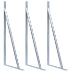 Vidaxl supports pour poteau de cl�ture 3 pcs acier galvanis�