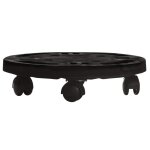 Vidaxl support sur roulettes pour plantes diam��tre 30 cm noir 170 kg