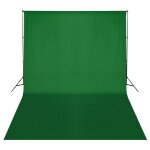 Vidaxl syst�me de support de toile de fond 500 x 300 cm vert